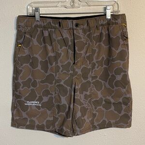 JJ Florence Men's Camo Hybrid Shorts - Brown